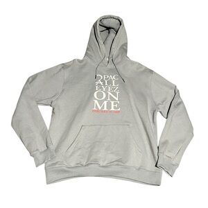 Rare Tupac All Eyes On Me Grey Headgear Classics Hoodie